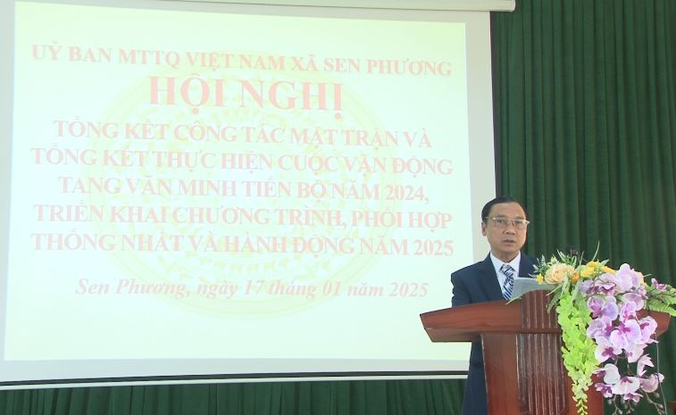 Hội nghị tổng kết công tác Mặt trận xã Sen Phương năm 2024