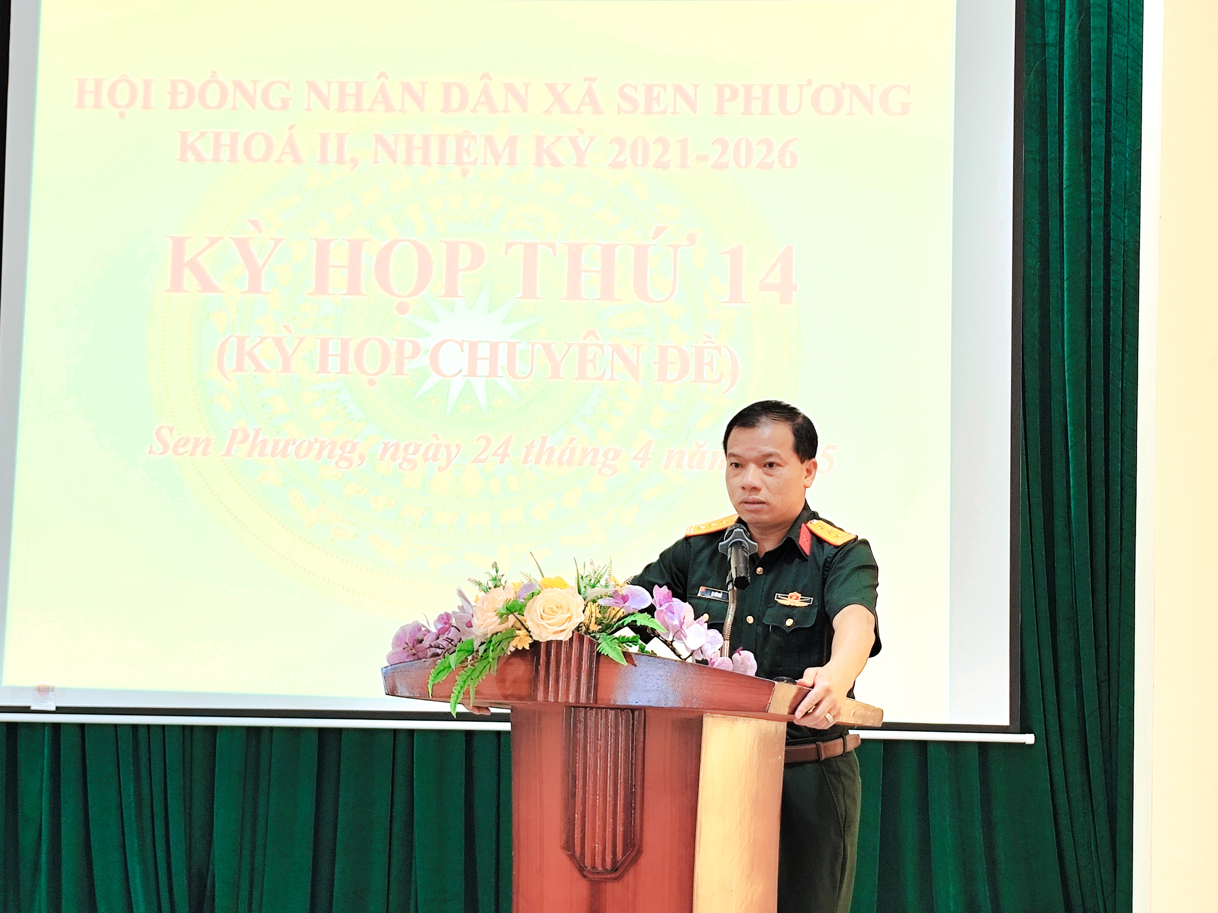 HĐND xã Sen Phương tổ chức Kỳ họp thứ 14 (Kỳ họp chuyên đề) khóa II, nhiệm kỳ 2021-2026.