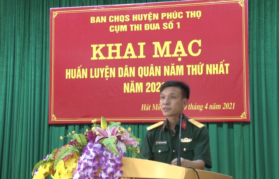 Khai mạc huấn luyện dân quân tự vệ năm thứ nhất Cụm thi đua số 1